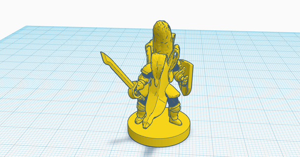 plátano Caballero guerrero tablero juego miniatura anton tirón 3D modelos juguetes juegos dnd 3d print model - Mito3D