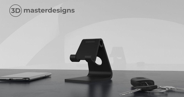 modern phone stand jean-chris 3D Models Gadgets Other holder mobile 3d print model - Mito3D