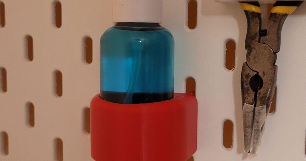 Ikea Skadis Flasche Halter Unterstützung Ferrit 3D Modelle Hobby Macher Veranstalter ipa 3d print model - Mito3D