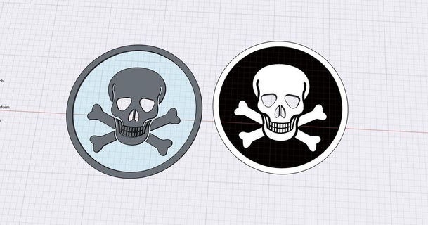skull crossbones poison pirate logo sozo13 3D Models Art & Design 2D Plates Logos 3d print model - Mito3D