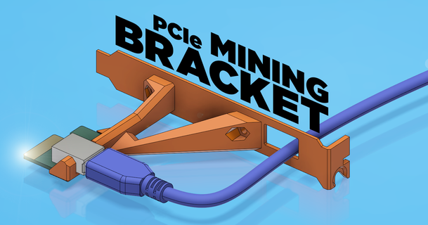pcie mining bracket jerrari 3D Models Gadgets Computers holder card cable desktop case 3d print model - Mito3D