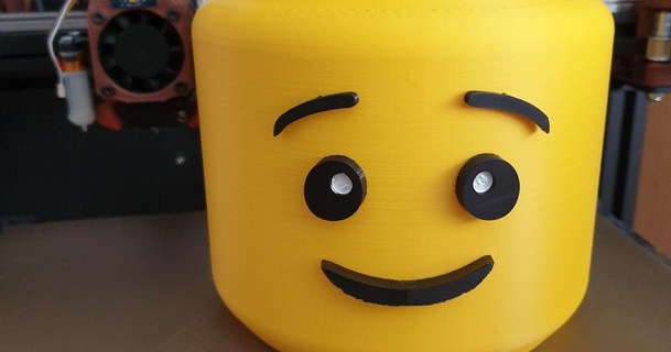 Lego cabeça plantador fácil impressão mandar 3D modelos arte Projeto designs Panela recipiente balde 3d print model - Mito3D