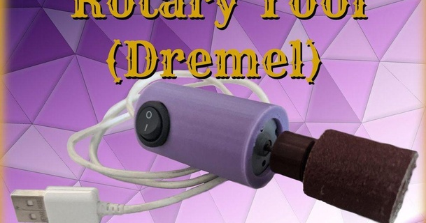 diy rotary tool dremel bkbilly 3D Models Hobby & Makers Tools motor sandpaper thingiverse smoother 3d print model - Mito3D
