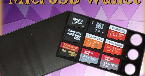 microsd kart cüzdan kilitler yer bkbilly 3D modeller hobi yapımcılar elektronik şeytani microsdcardholder 3d print model - Mito3D