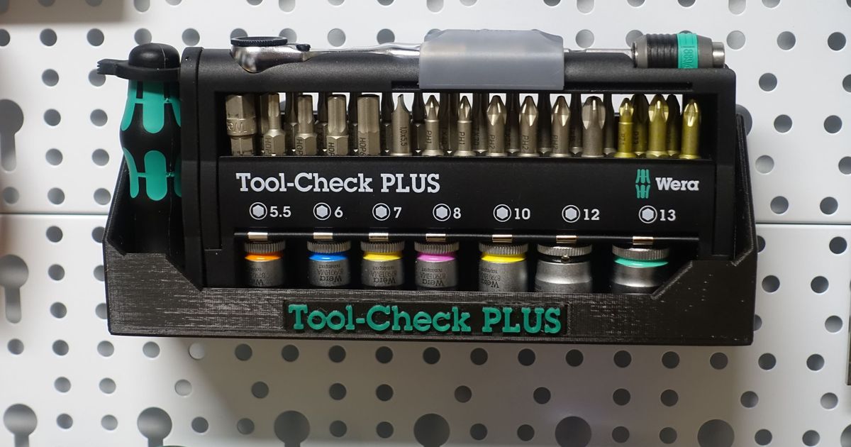 wera tool-check plus without belt clip wall holder ksuszka 3D Models Hobby & Makers Tools openscad 3D print model - Mito3D