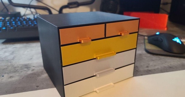 sencillo 4 nivel cajón partes herramientas hardware pbankey 3D modelos casa oficina thingiverse 3d print model - Mito3D