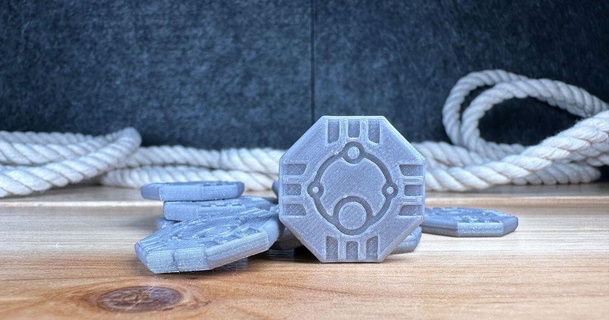 coup carte Jeu monnaie Steve 3D modèles jouets Jeux planche renforcement futuriste isque jeton 3d print model - Mito3D
