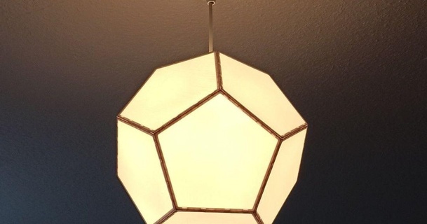 pentagon modular lamp andi 3D Models Household Home Decor lampshade polygon 3d print model - Mito3D