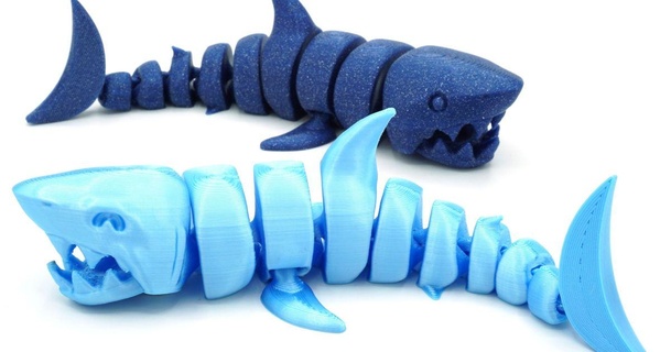 articulado Tubarão mcgybeer 3D modelos brinquedos jogos ar livre articulando peixe flexível 3d print model - Mito3D