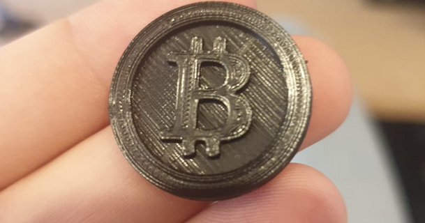 bitcoin shopping carrello moneta 50 Euro centesimi si asciuga 3D Modelli gadget gadget 50cent bitcoin carrello cartmoneta moneta 3d print model - Mito3D