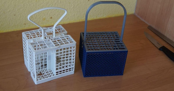 canasta cubiertos morir sp máquina aceite cuchillería cesta lavavajillas uñas 3D modelos casa cocina 3d print model - Mito3D