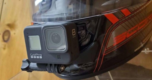motociclo casco gopro montare wagnerjack28 3D Modelli gadget foto video supporto per telecamera cascomount 3d print model - Mito3D