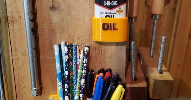 pencils pens sharpies 3-in-one oil wall mounted holder wagnerjack28 3D Models Household Office thingiverse 3d print model - Mito3D