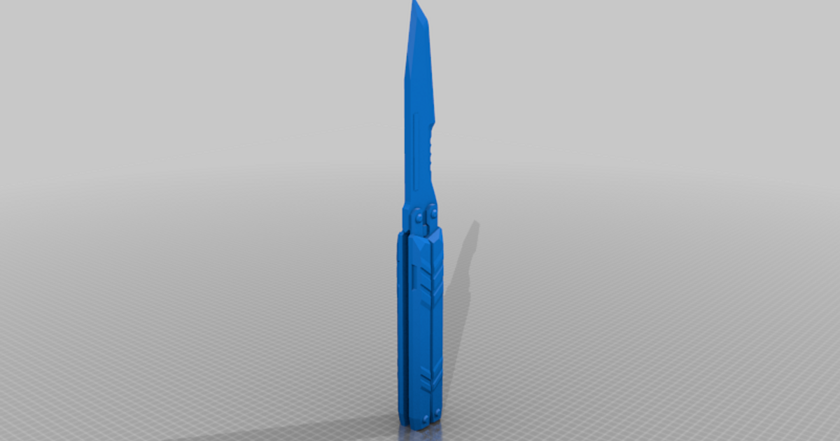 valorante reconocimiento pelea confusa sólido maitrelancelot 3D modelos pasatiempo hacedores ideas espada mariposa cuchillo juegos 3D print model - Mito3D