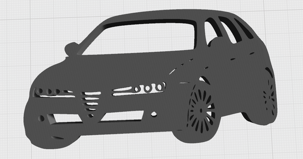 alfa romeo 159 sw porte clés bcdesign 3D modèles art conception 2D assiettes logos Alfa Romeo 3d print model - Mito3D