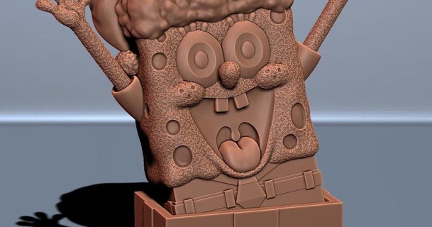 spongebob christmas supports body3d 3D Models Hobby & Makers Other Ideas art bob carlo carre cartoon 3d print model - Mito3D