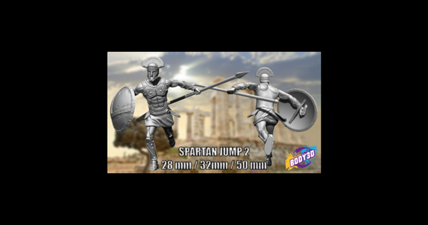 spartans jump - miniature 28mm 35mm 50mm body3d 3D Models Hobby & Makers Other Ideas art athens board boargame dragons 3d print model - Mito3D