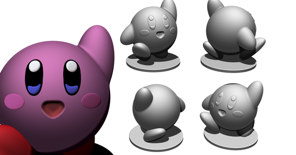 Kirby v2 body3d 3D Modelli passatempo creatori idee alleati bros brwal mischia 3d print model - Mito3D