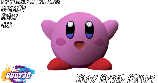 Kirby supporti body3d 3D Modelli passatempo creatori idee alleati rissa bros mischia 3d print model - Mito3D