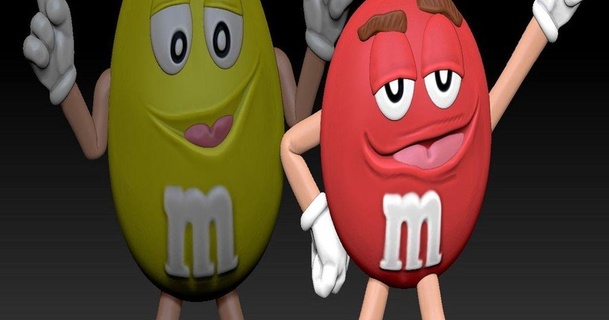 m&m's rouge body3d 3D Models Hobby & Makers Other Ideas chocolate red thingiverse 3d print model - Mito3D