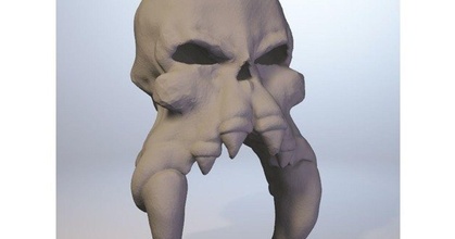 cráneo pretzel caliente descargar gratis stl modelo imprimiblescom 3d modelos Arte diseño esculturas hombre castillo calavera gris 3d print model - Mito3D