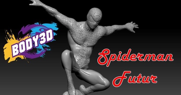 futur spiderman body3d 3D Models Art & Design Sculptures art avengers coming fan fanart 3d print model - Mito3D