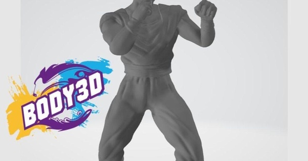goku fight body3d 3D Models Art & Design Sculptures anime art ball body3design 3d print model - Mito3D