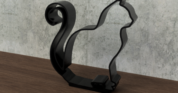 gato estatua mcko 3D modelos Arte diseño esculturas figurilla 3d print model - Mito3D