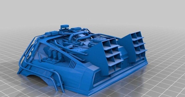 delorean Maschine Machvolumen 3D Modelle Spielzeuge Spiele Fahrzeuge thingiverse 3d print model - Mito3D