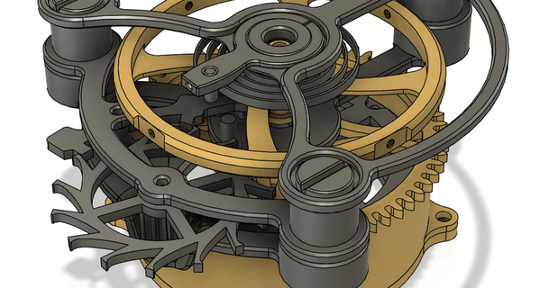 compact tourbillon mechanism willie fiddler 3D Models Art & Design Other Designs 3d print model - Mito3D
