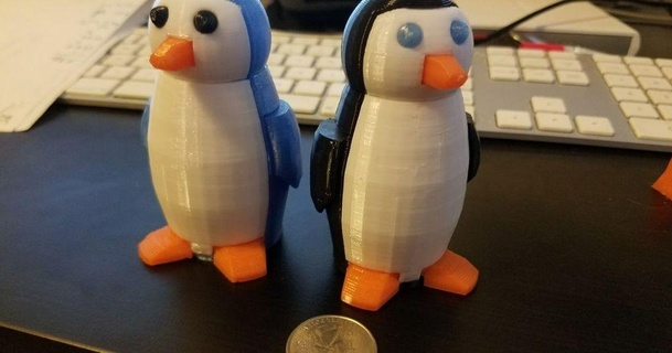 penguin puzzle jimmerjammer 3D Models Toys & Games Puzzles Brain-teasers 3dpuzzle penguins thingiverse 3d print model - Mito3D