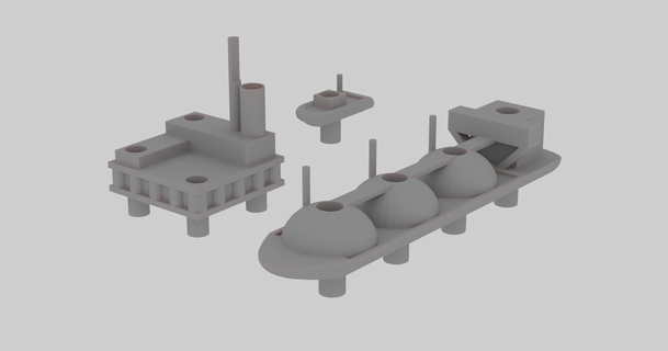 navio peças guerra simon erlic 3D modelos brinquedos jogos borda jogo tabuleiro fichas pinos navios 3d print model - Mito3D