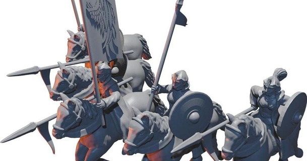 sorellanza cavalleria personalizzato bandiere udo 3d mondo 3D Modelli giocattoli Giochi all'aperto fantasia tavolo wargaming warhammer thingiverse 3d print model - Mito3D