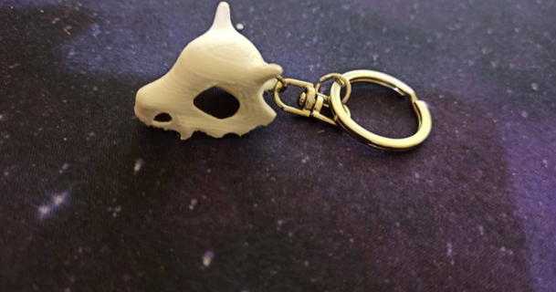 cubone Pokémon crâne porte clés glacial 3D modèles imprimantes accessoires Jeu nintendo 3d print model - Mito3D