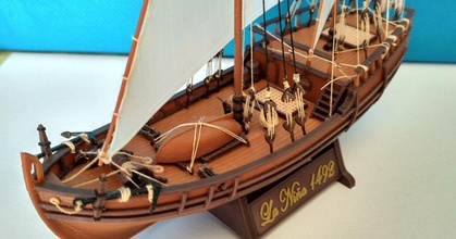 Colón carabela nina 1492 tomast descargar gratis stl modelo imprimiblescom 3d modelos juguetes juegos vehiculos barco velero Embarcacion vela 3d print model - Mito3D