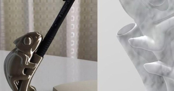 camaleão caneta suporte prima 3D modelos casa decoração 3d print model - Mito3D