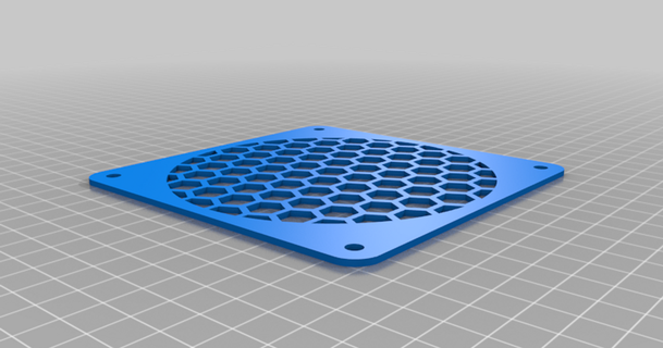 120mm hexagon bestagon fan grill pfmike 3D Models Gadgets Computers thingiverse 3d print model - Mito3D