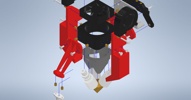 diamante Hotend ender 3 v1 v2 trialsphere 3D modelos impressoras Atualizações 3dprinter 3dprinterparts 3dprinting cabeça 3d print model - Mito3D