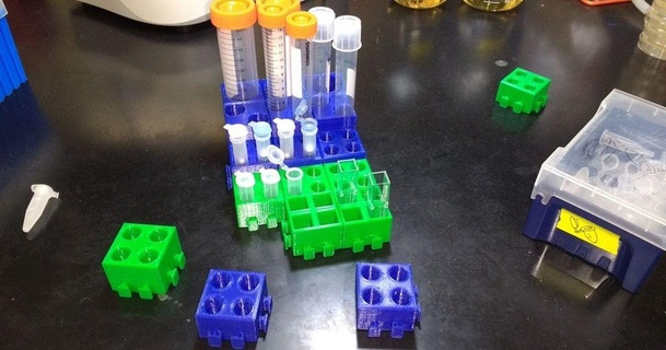 modular eppendorf tube rack v20 destroyer2012 3D Models Learning Chemistry & Biology biology centrifuge centrifugetube labequipment 3d print model - Mito3D
