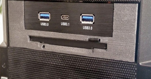 525 35 USB floppy guidare baia adattatore neoge 3D Modelli gadget computer cddrivebay drivebay 3d print model - Mito3D