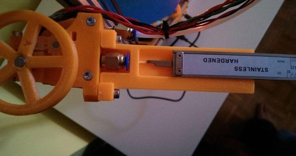 bowden extruder caliper mount enigma644 3D Models Printers Test calibration customizer thingiverse 3d print model - Mito3D