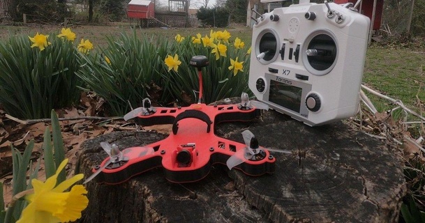 fpv race drone 3 props 185mm qhfabrication 3D Models Hobby & Makers RC Robotics fpvracer quadcopter 3d print model - Mito3D