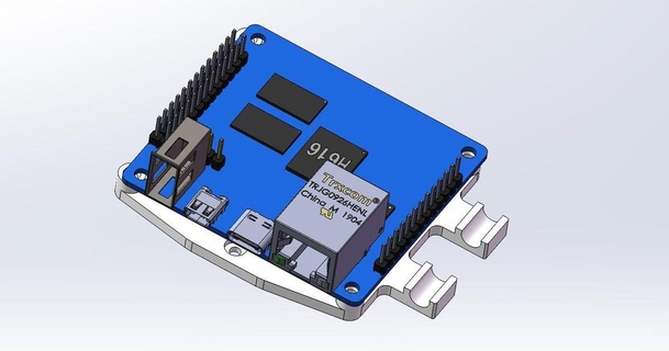 Portakal pi zero2 din 35 Demiryolu montaj dirsek athlon789789 3D modeller yazıcılar yükseltmeler 35mmdinrail dinrailmount Klipper orangepizero2 ahududu 3d print model - Mito3D