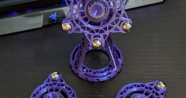 Discotehk spinner 3D modeller gadget'lar 608 608bearing bilye rulman stres çarkı 3d print model - Mito3D