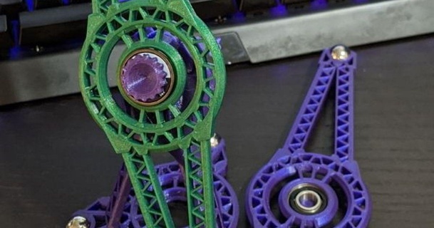 discotehk spinner extended 3D Models Gadgets Other desktoy fidgetspinner thingiverse 3d print model - Mito3D