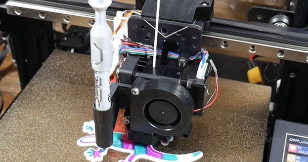 biqu h2 sharpie holder teachingtech 3D Models Printers - Upgrades biquh2 xchange thingiverse 3d print model - Mito3D