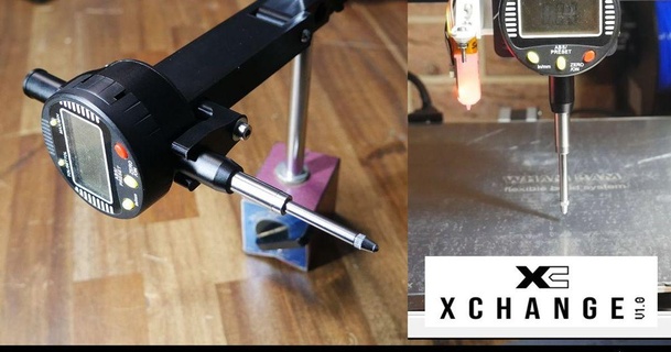 standing xchange dial gauge mount teachingtech 3D Models Hobby & Makers Tools calibration heatexchanger thingiverse 3d print model - Mito3D