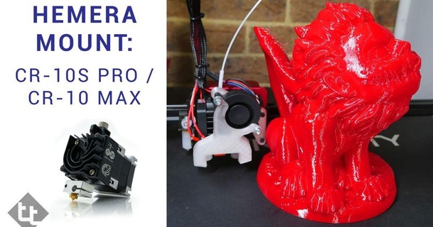 cr-10s pro cr-10 max hemera adaptor teachingtech 3D Models Printers - Upgrades mount thingiverse 3d print model - Mito3D