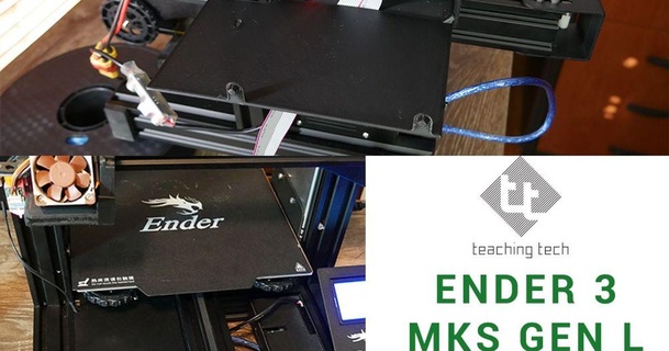 ender 3 mks gen adattatore Astuccio guaina montare Teachingtech 3D Modelli stampanti aggiornamenti ender3 mksgen thingiverse 3d print model - Mito3D