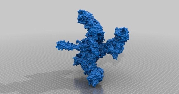 Gas Protein Interaktion Fibrinogen sjpiper145 3D Modelle Lernen Chemie Biologie m1 Molekül 3d print model - Mito3D